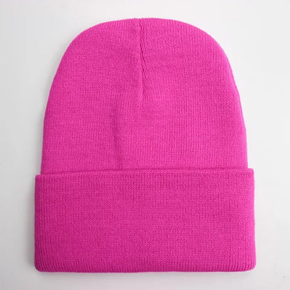 Solid Unisex Beanie Autumn Winter Wool Blends