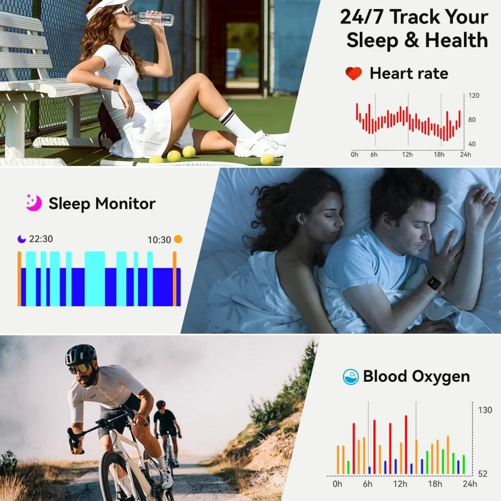 Women's Waterproof Bluetooth Fitness Smartwatch with Health Tracking