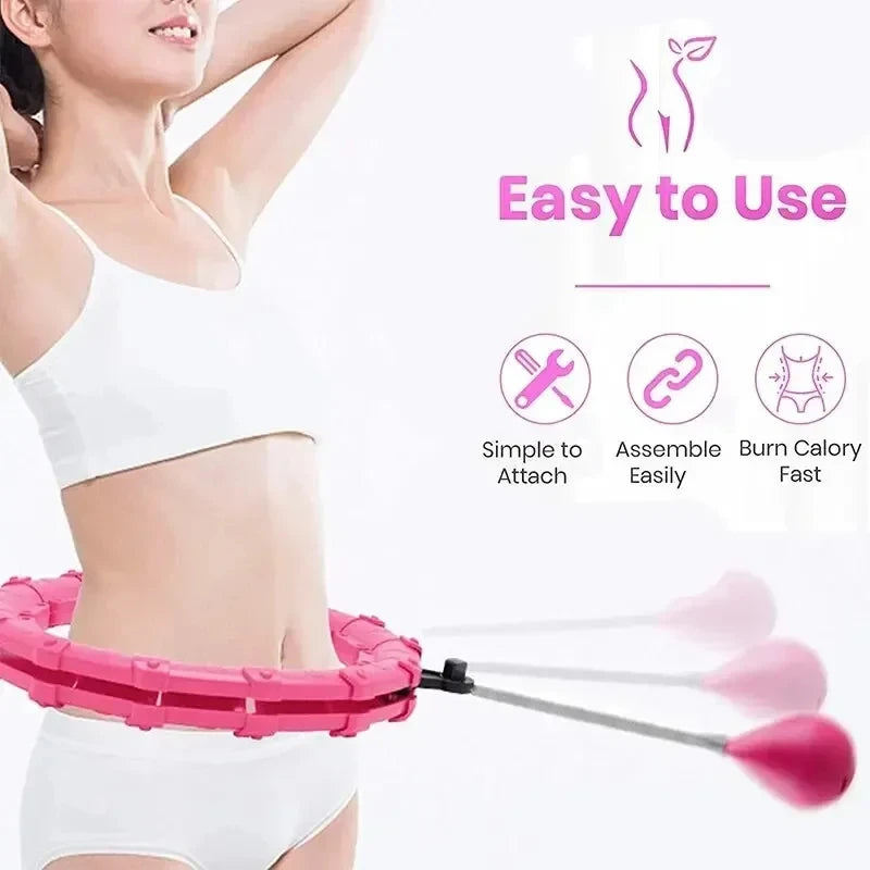 Smart Weighted Hoop, 24‑Link Adjustable Fitness