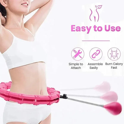 Smart Weighted Hoop, 24‑Link Adjustable Fitness