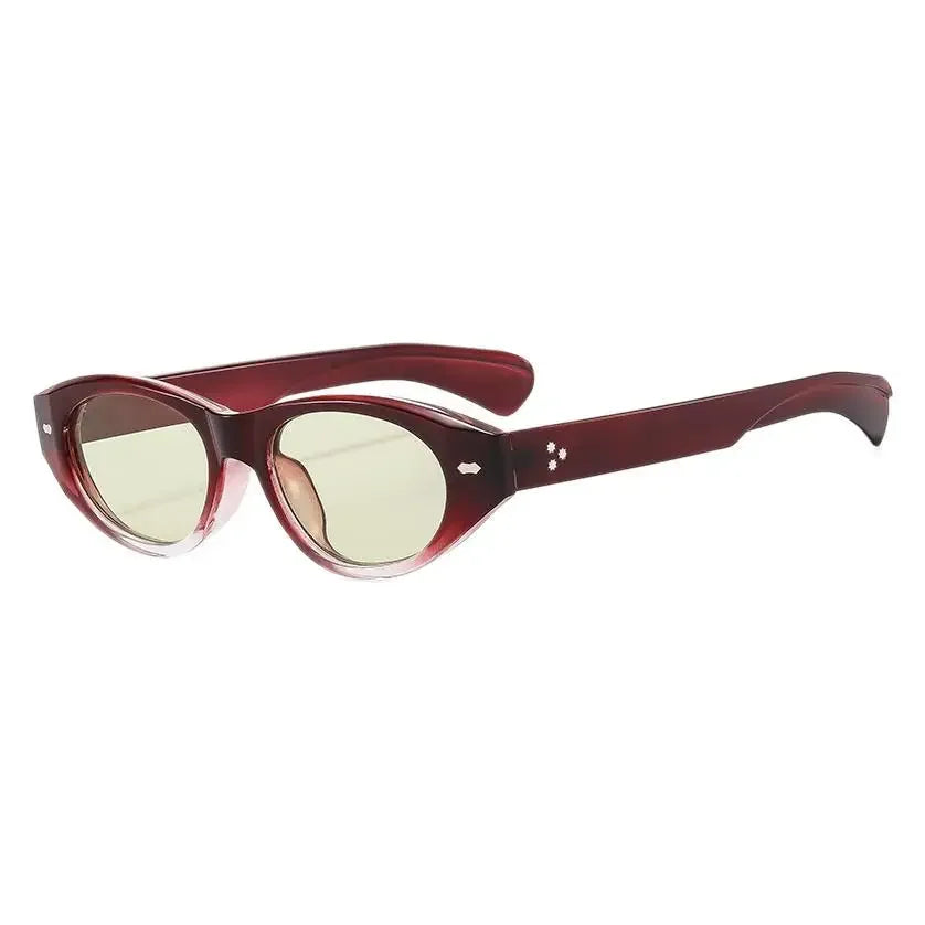 Retro Small Oval Sunglasses Women Men