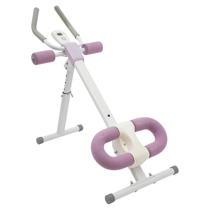 Foldable Ab Trainer Machine, Adjustable Levels LED Display