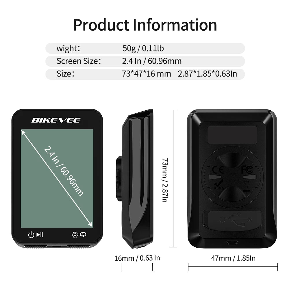 Multi‑Language GPS Bike Speedometer Cycling Computer