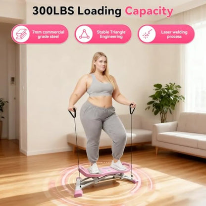 Pink Home Ski Stepper Full‑Body Cardio Trainer