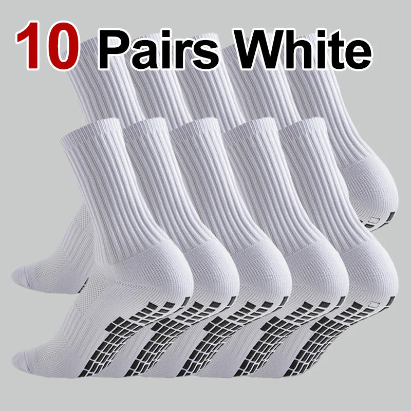 1/4/10 Pairs Men Women Non Slip Sports Socks