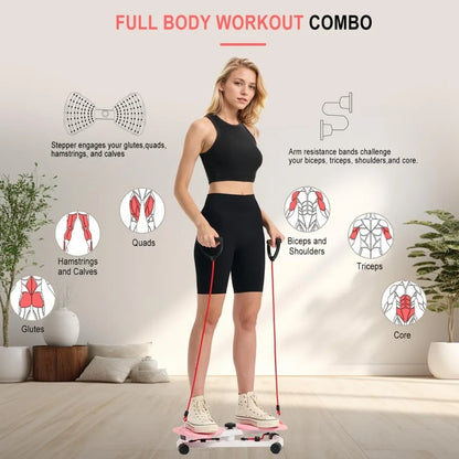 Slim‑waist noiseless 300‑lb twist board machine