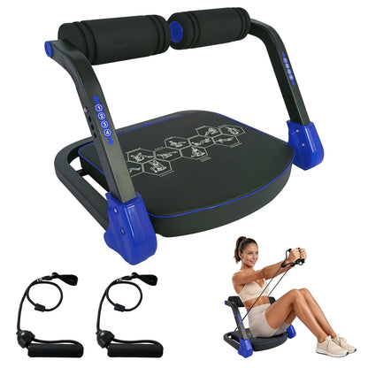 Black Ab Core Trainer Machine with Resistance Bands