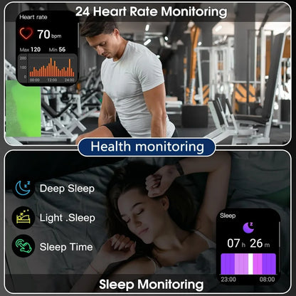HD touchscreen fitness watch with Bluetooth calls