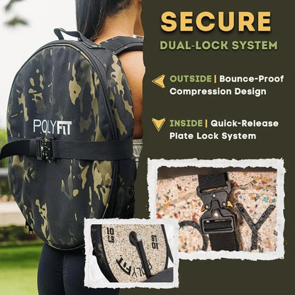 Weighted Backpack for Strength Training, Rucking, and Gym Workouts