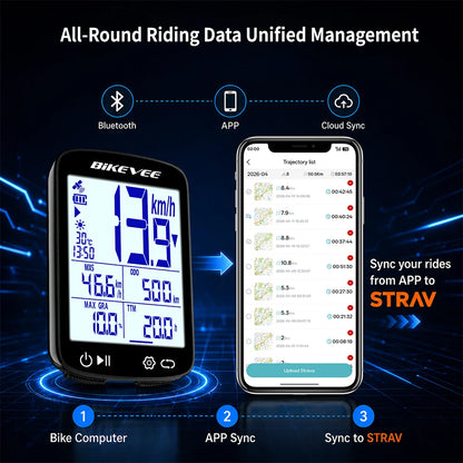 Newest Bluetooth GPS Bike Computer Smart Speedometer