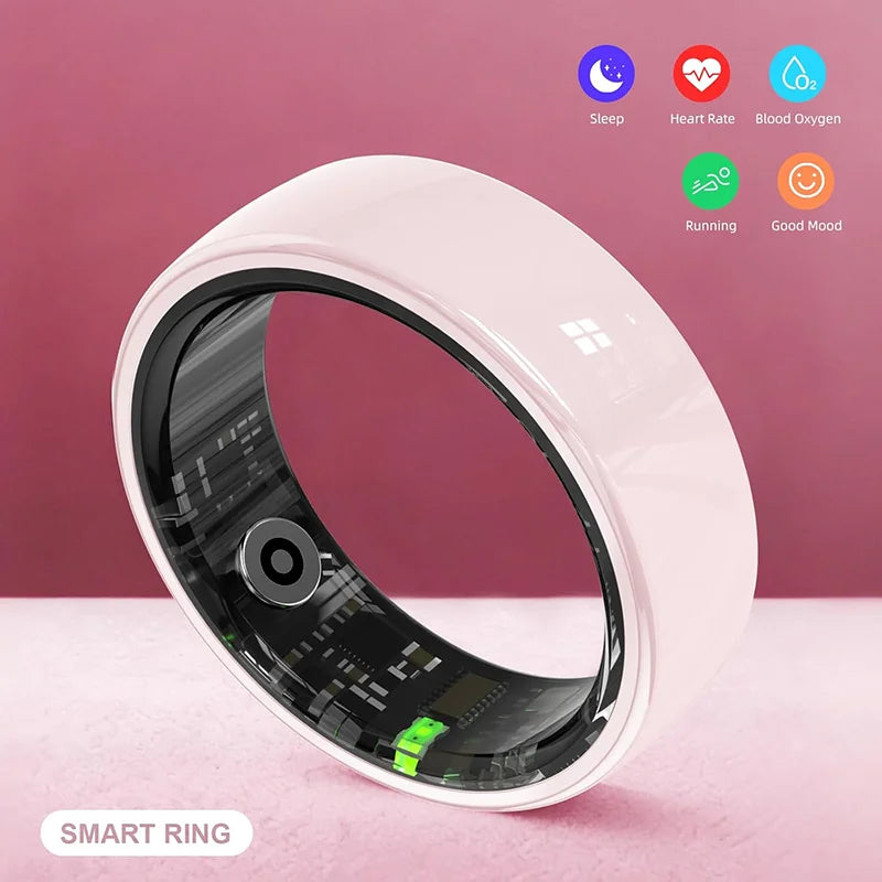Fashion Ceramic Smart Ring with Health Tracking