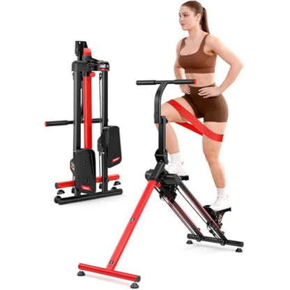 Adjustable Folding Stair Stepper with Ski Simulation