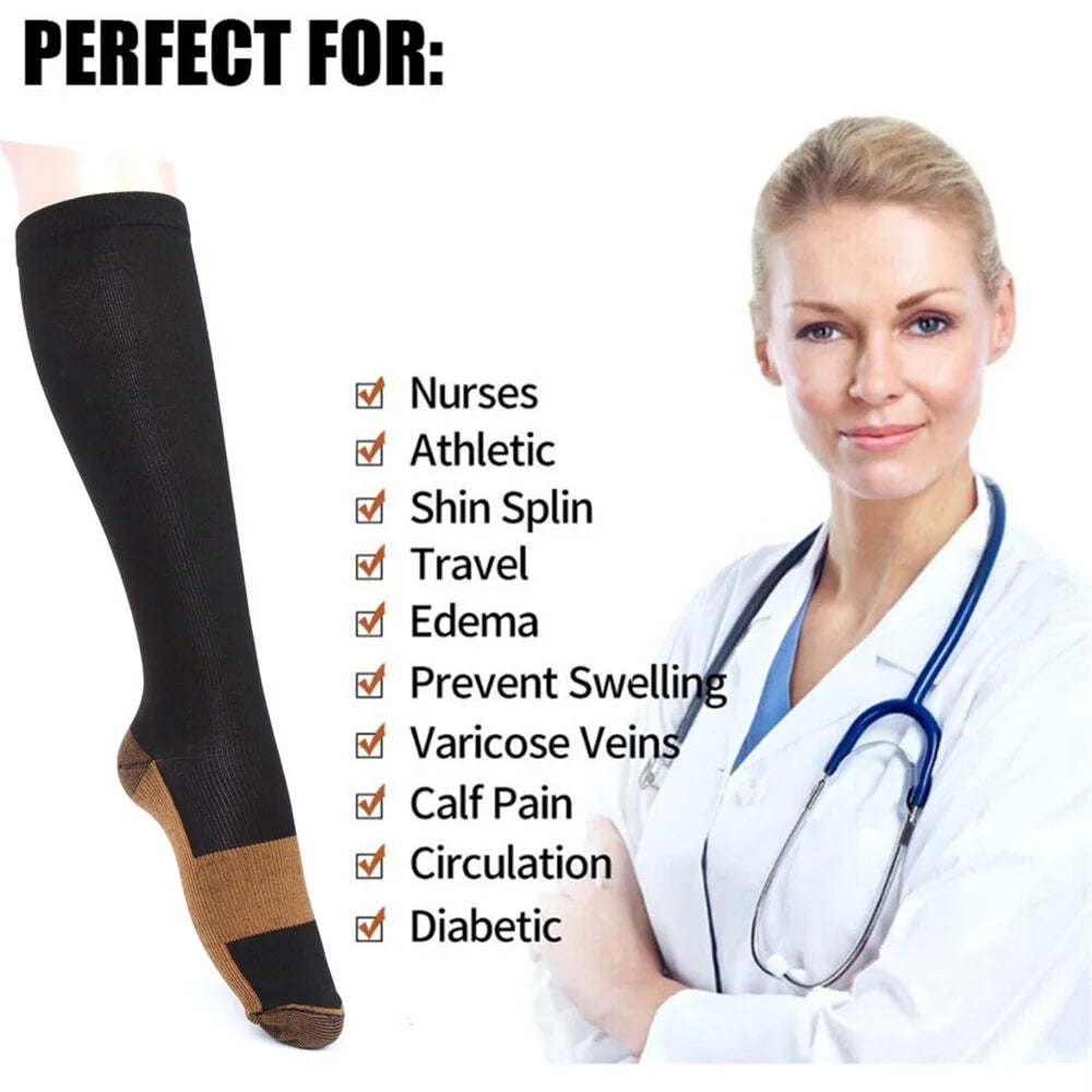 4‑Pair Compression Socks for Varicose Veins Sports