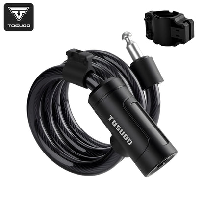 TOSUOD Anti‑Theft Bicycle Cable Lock With Bracket