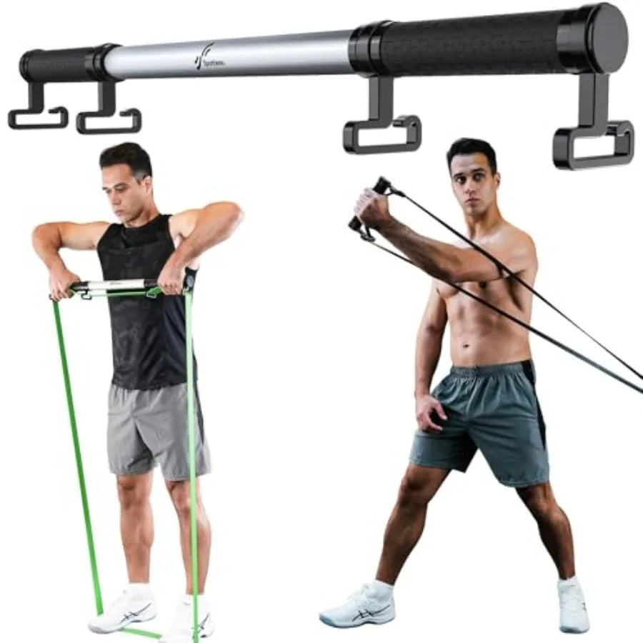 Resistance Band Bar, Detachable Workout Exercise Bar