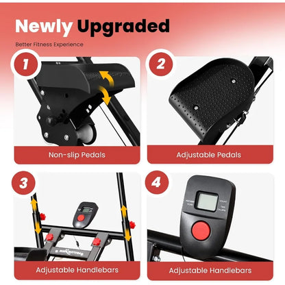 Foldable Stair Stepper Vertical Climber Full‑Body Workout