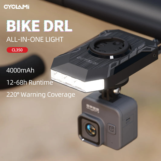 CL350 GPS‑Compatible Rechargeable Day/Night Bike Headlight