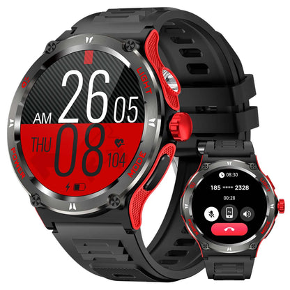 Smart Men’s Waterproof Watch with Compass Flashlight