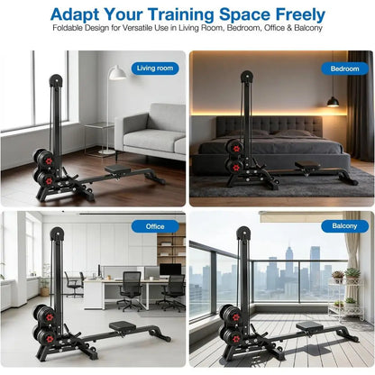 Adjustable Rowing Machine With Weight System Bar