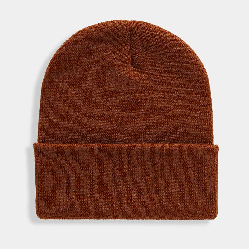 Solid Unisex Beanie Autumn Winter Wool Blends