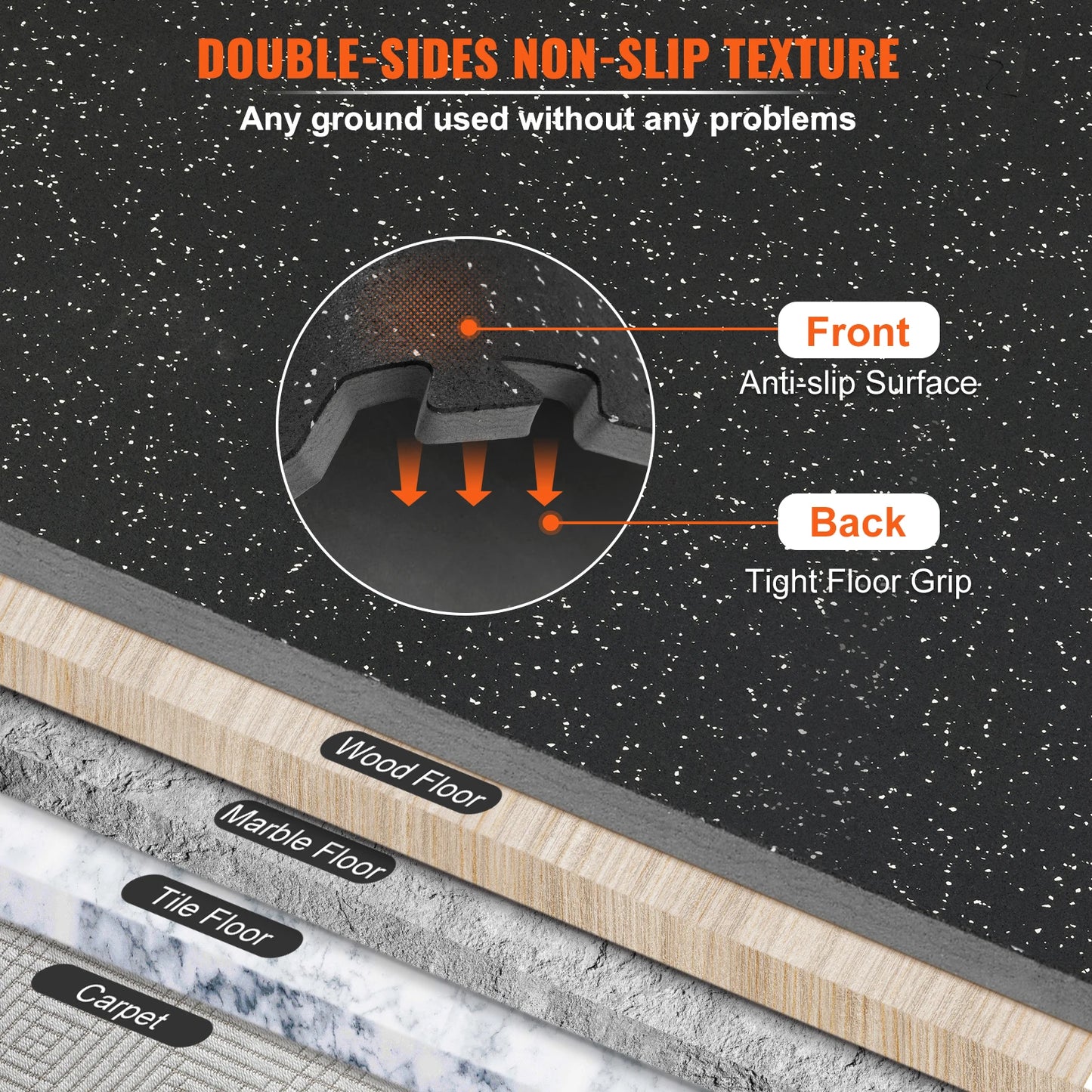 25/12/6 PCS 1/2 in Thick Gym Floor Mats
