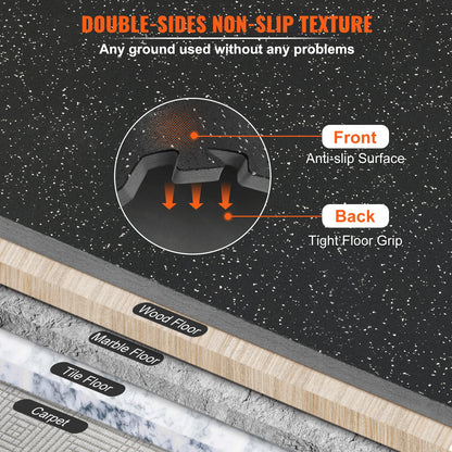 25/12/6 PCS 1/2 in Thick Gym Floor Mats