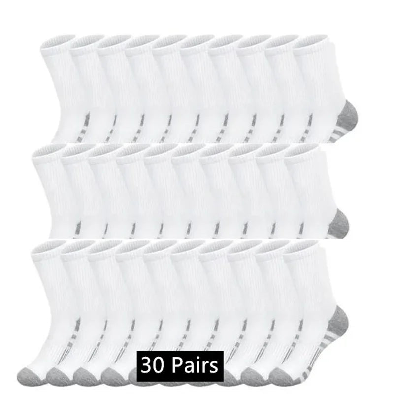 10/20/30 Pairs Men Woman Classic Crew Socks