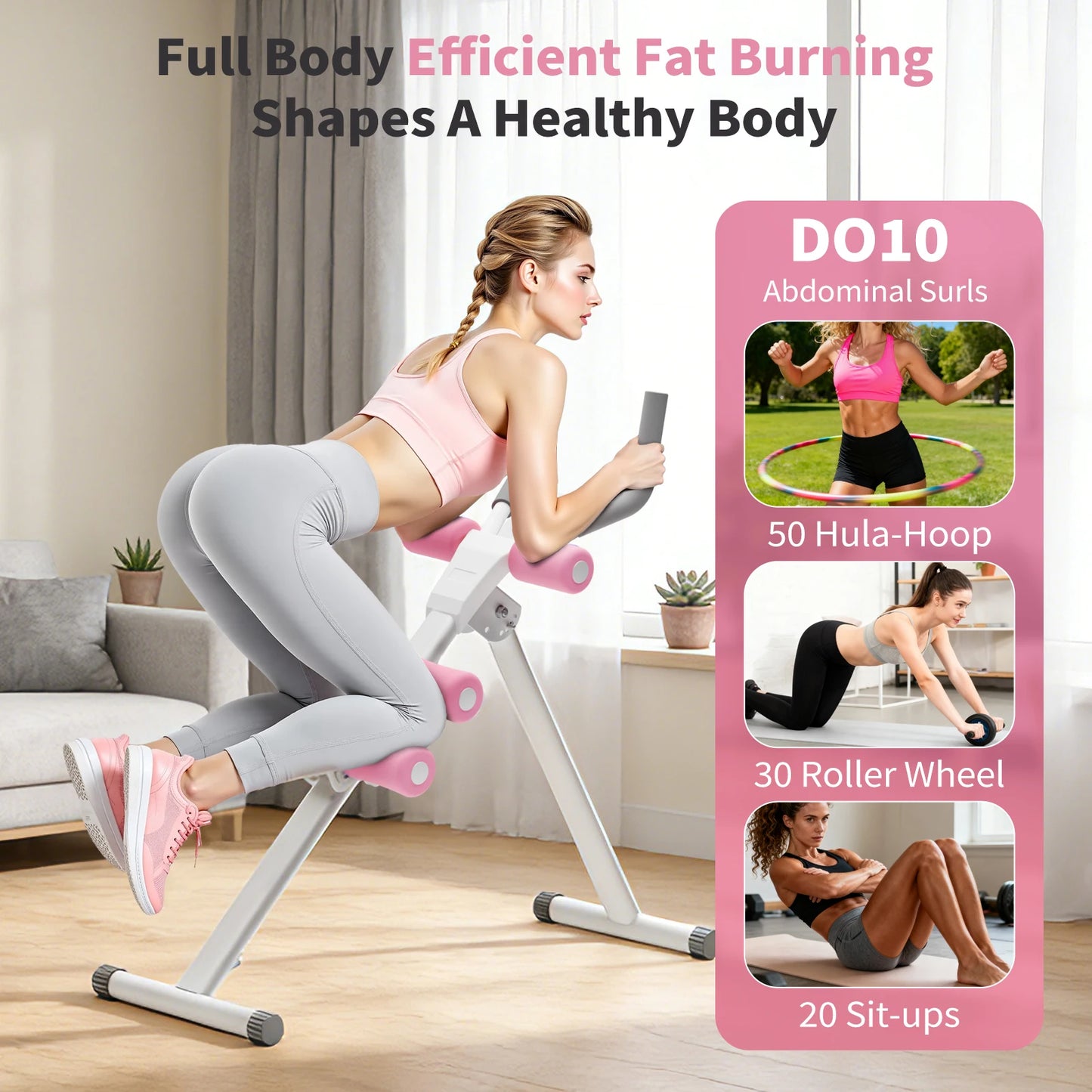 Foldable Ab Trainer Waist Toner Home Gym