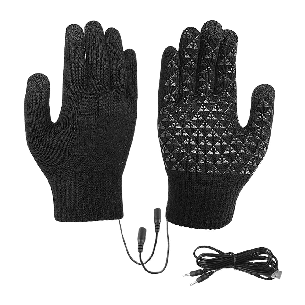 USB Electric Heated Gloves Full Finger Non-Slip