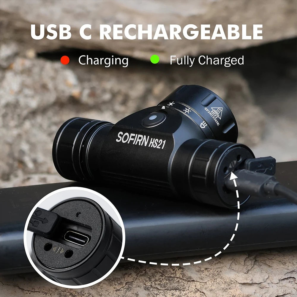 Rechargeable Flashlight SFT40 Powerful Headlight With Infrared