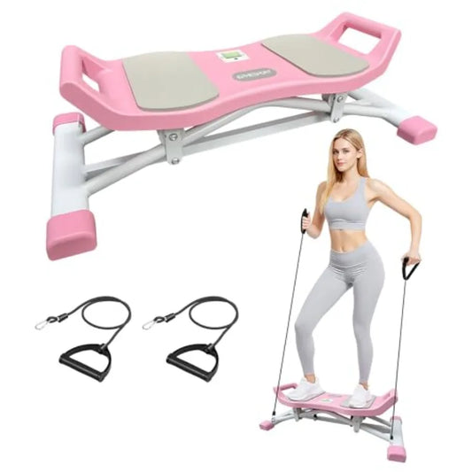 Pink Home Ski Stepper Full‑Body Cardio Trainer
