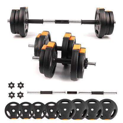Adjustable 2 in 1 Barbell Weight Set for Strength Training