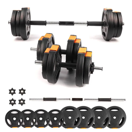 Adjustable 2 in 1 Barbell Weight Set for Strength Training