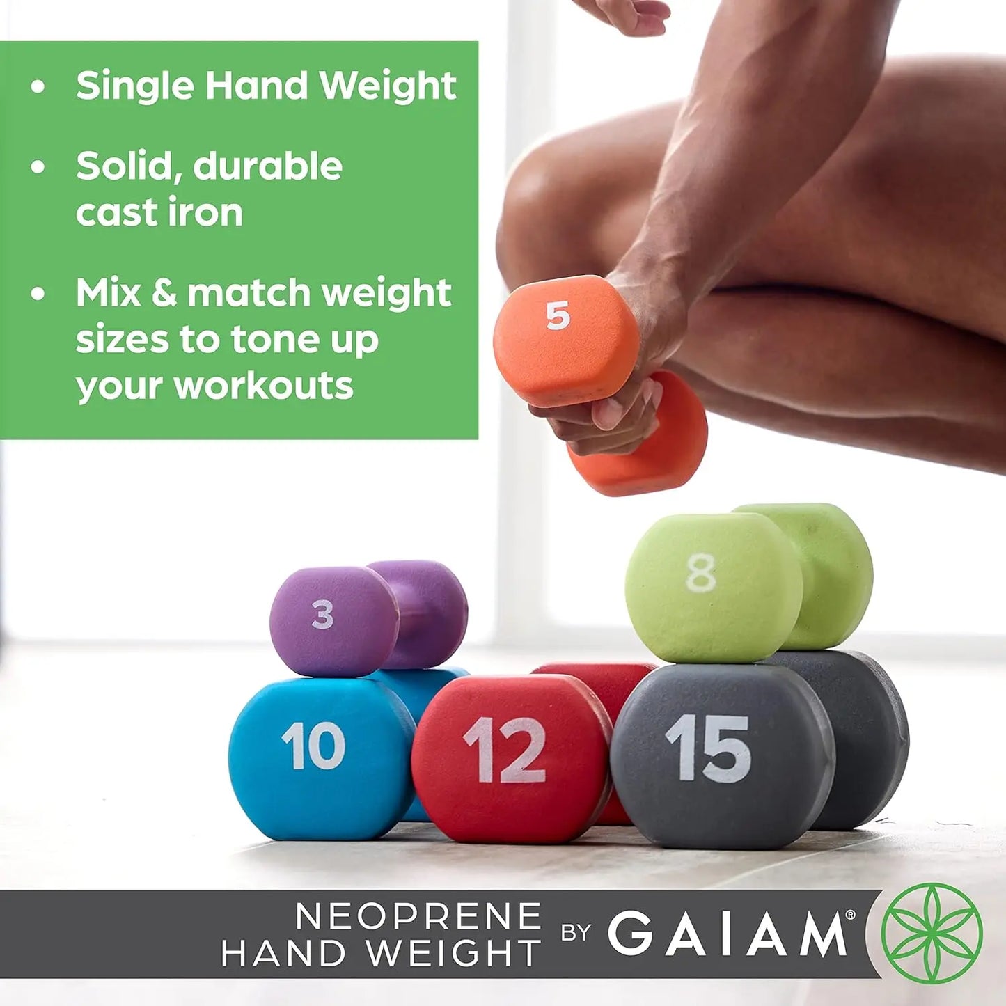 Neoprene Coated Hexagonal Dumbbell for Home Gym Workouts