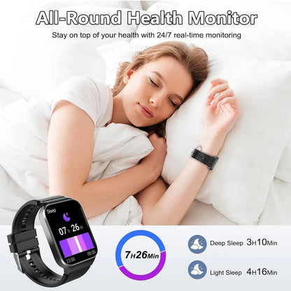 1.85" HD Smartwatch: Waterproof Fitness Tracker