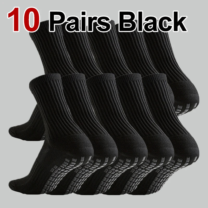1/4/10 Pairs Men Women Non Slip Sports Socks