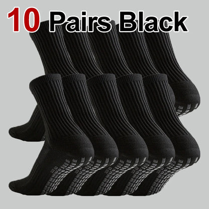 1/4/10 Pairs Men Women Non Slip Sports Socks