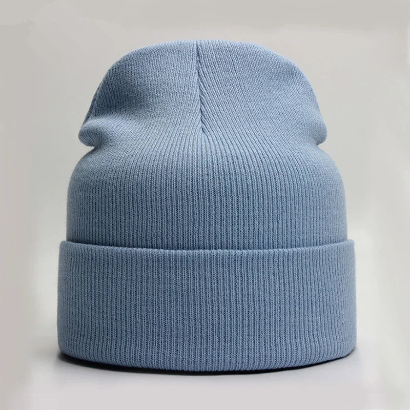 Solid Unisex Beanie Autumn Winter Wool Blends