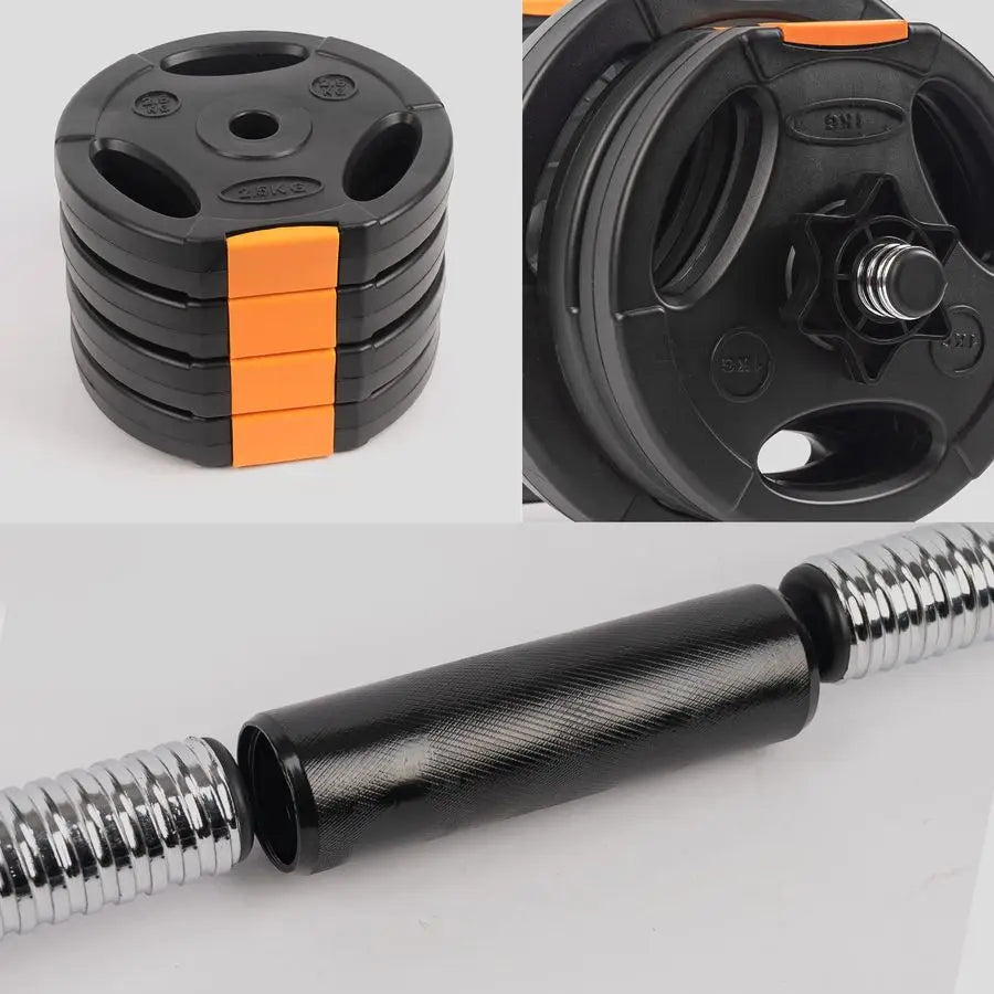 Adjustable 2 in 1 Barbell Weight Set for Strength Training