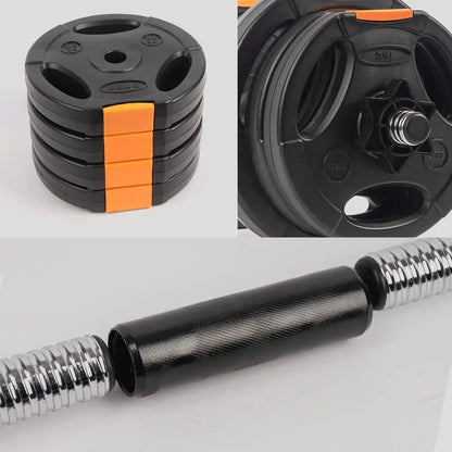 Adjustable 2 in 1 Barbell Weight Set for Strength Training