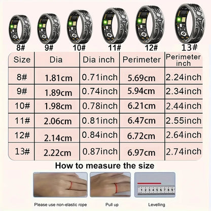 Smart Waterproof Fitness Ring with Sleep Tracking