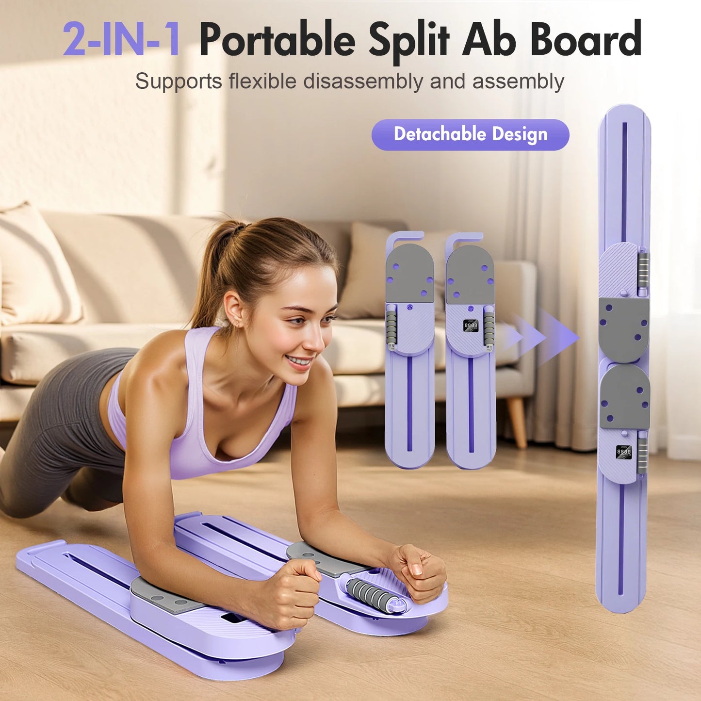 Portable Pilates Reformer Board Full‑Body Workout Machine