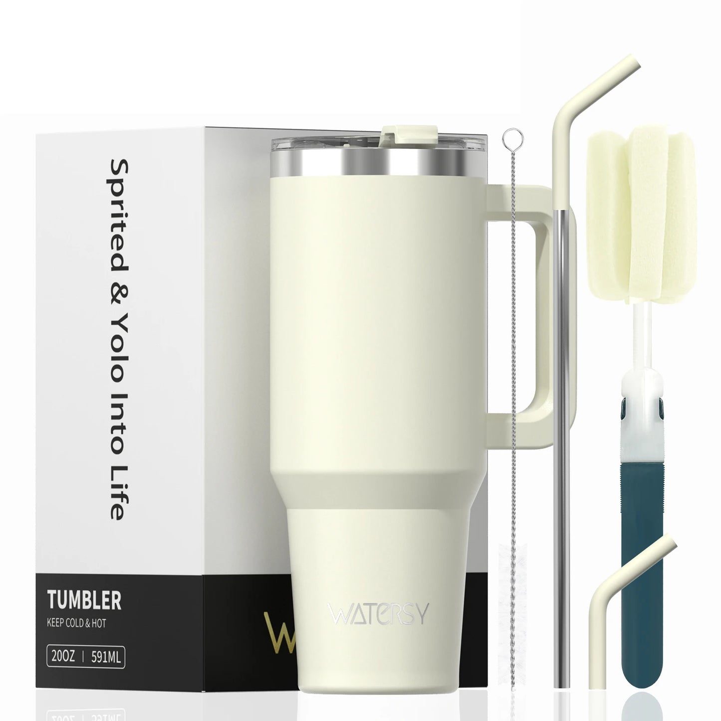 30/40oz Tumbler With Handle and Straw Stainless Steel Thermal