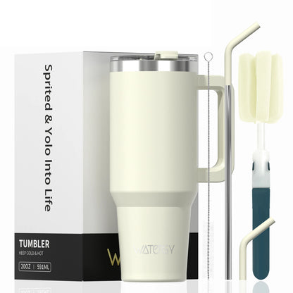 30/40oz Tumbler With Handle and Straw Stainless Steel Thermal
