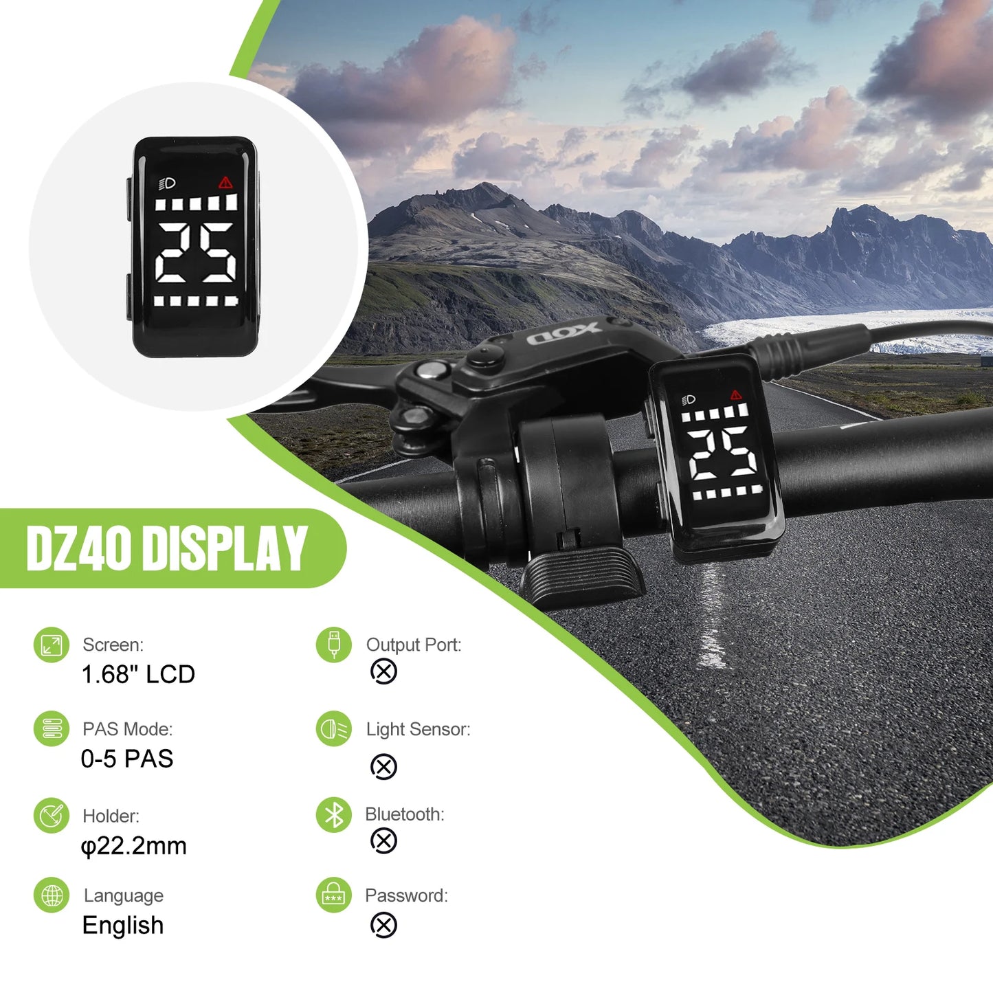 Intelligent Waterproof Mini E Bike LCD Display DZ40