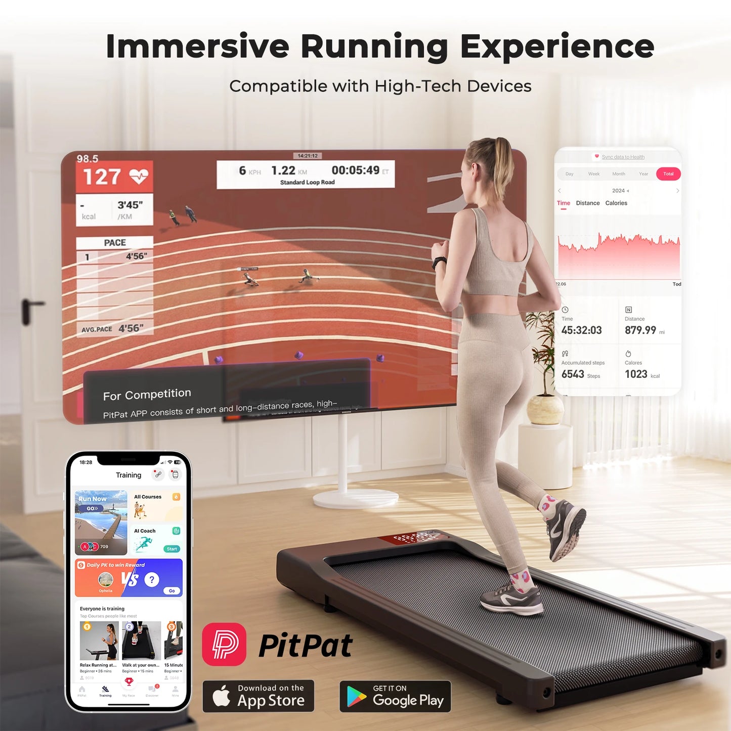 2in1 Treadmills Remote Control LCD Display