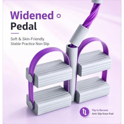6‑Tube Pedal Bands with Ab Roller Trainer