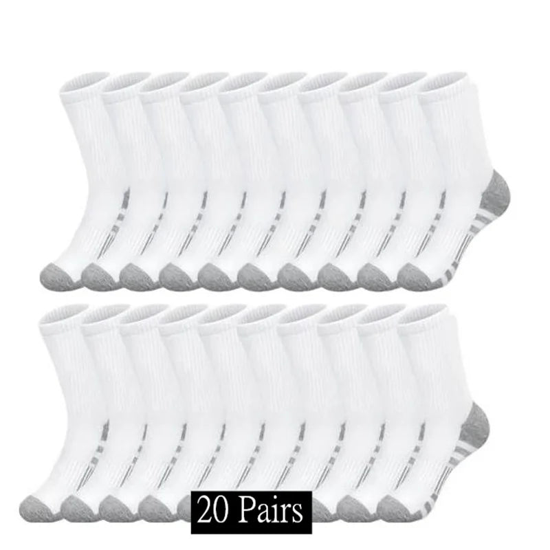 10/20/30 Pairs Men Woman Classic Crew Socks