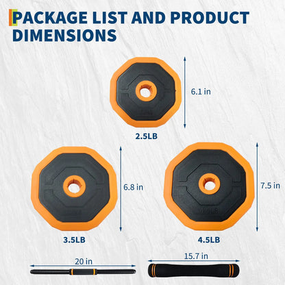 4‑in‑1 Adjustable Dumbbell Barbell Home Gym Set