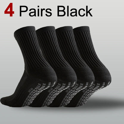 1/4/10 Pairs Men Women Non Slip Sports Socks